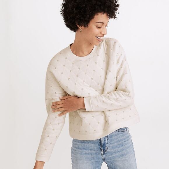 Madewell Quilted Swing Sweatshirt - Picture 1 of 7